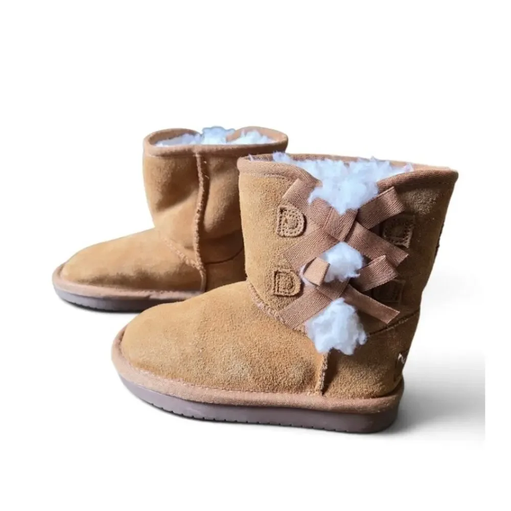 Koolaburra By UGG Victoria Short Girls Toddler Boots Size 9 Chestnut Suede